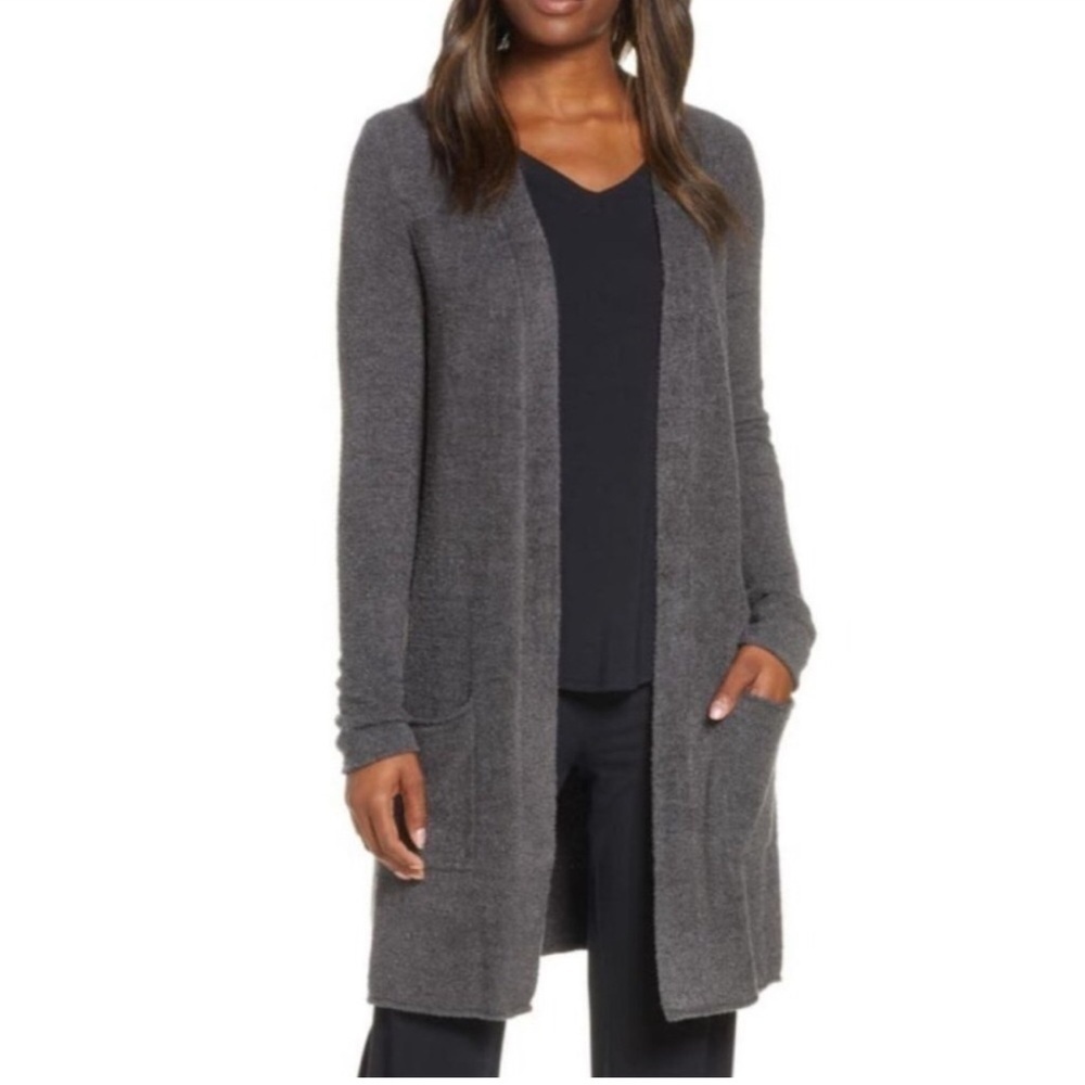 Barefoot Dreams Cozychic Lite Long Weekend Cardigan Open Front Long Cardigan